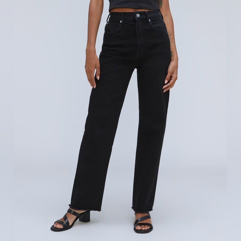 everlane way high jean, black, size 27